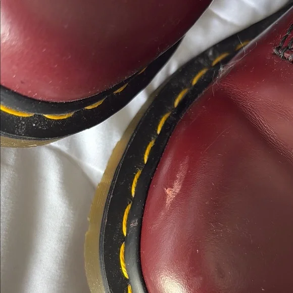 Dr. Martens Burgundy Combat Boots - Picture 5 of 6